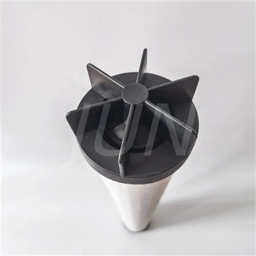 What is the primary function of a coalescing filter element?